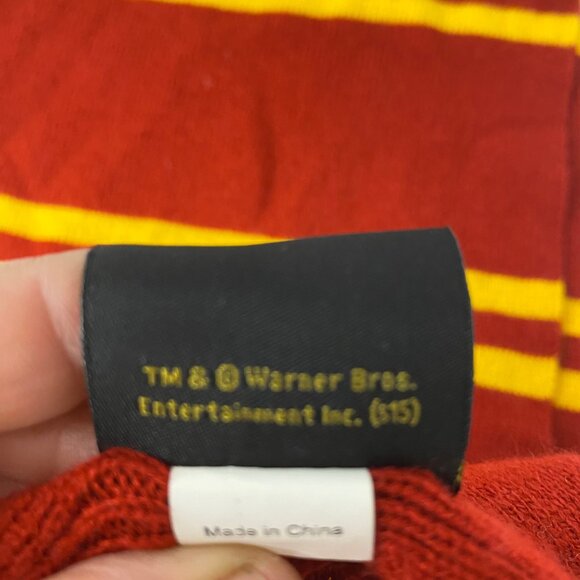 Harry Potter Gryffindor Scarf Acrylic Warner Bros Red Yellow Stripes Halloween - Picture 5 of 5